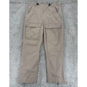 VTG Y2K Joe Boxer Paratrooper Cargo Military Pants Mens S Khaki Adjustable Waist